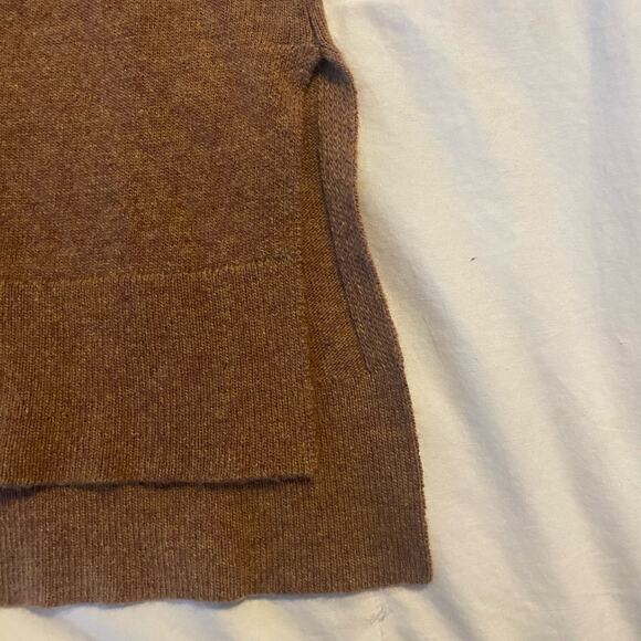 J Crew Sweater Small NEW Tan V Neck Wool Blend Tunic Re-Imagined - Picture 9 of 16